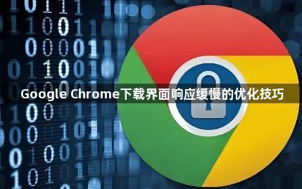 Google Chrome下载界面响应缓慢的优化技巧