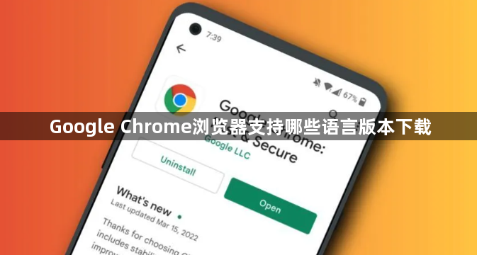 Google Chrome浏览器支持哪些语言版本下载