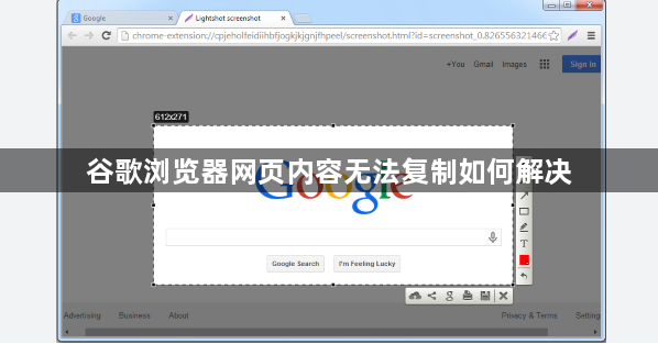 谷歌浏览器网页内容无法复制如何解决