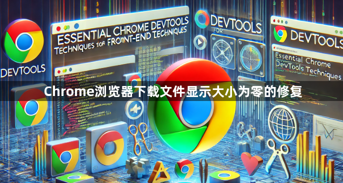 Chrome浏览器下载文件显示大小为零的修复