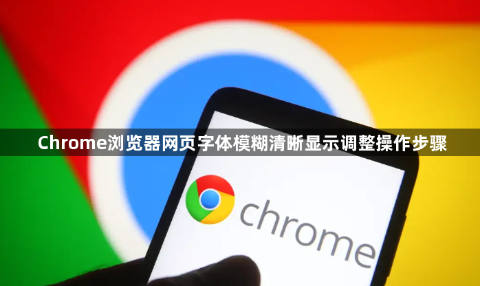 Chrome浏览器网页字体模糊清晰显示调整操作步骤