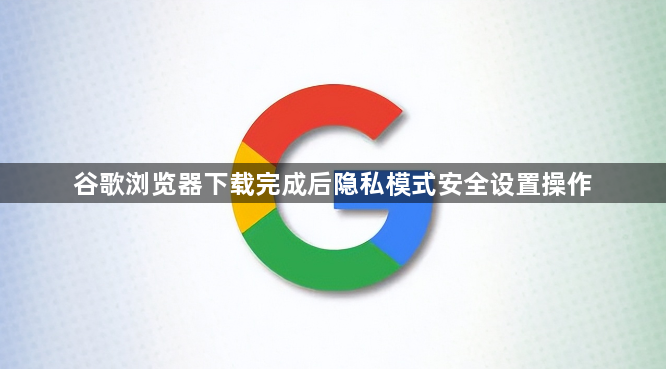 谷歌浏览器下载完成后隐私模式安全设置操作1