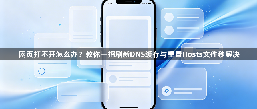 网页打不开怎么办?教你一招刷新DNS缓存与重置Hosts文件秒解决1