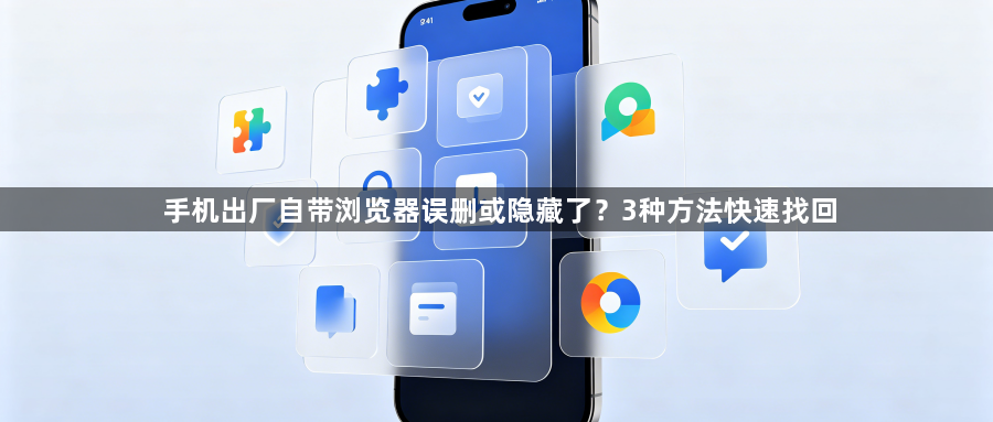 手机出厂自带浏览器误删或隐藏了?3种方法快速找回1