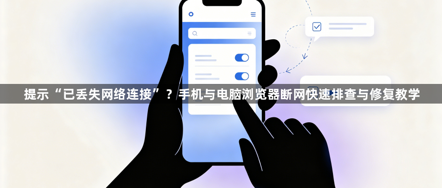 提示“已丢失网络连接”?手机与电脑浏览器断网快速排查与修复教学1