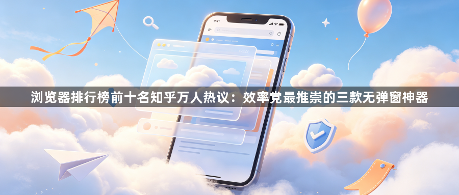 浏览器排行榜前十名知乎万人热议:效率党最推崇的三款无弹窗神器1