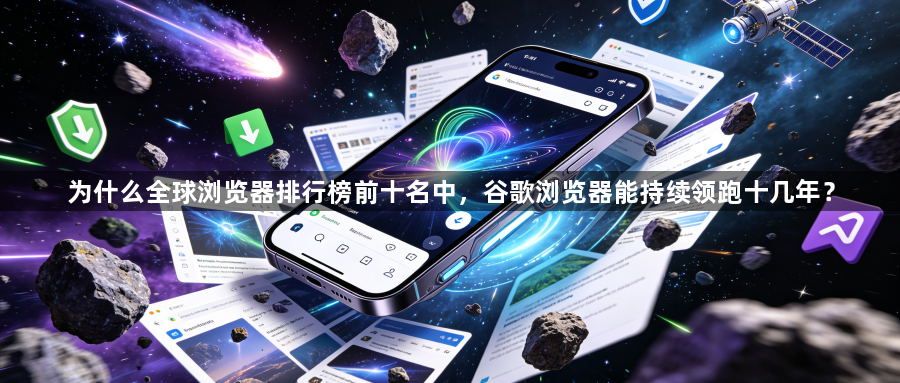为什么全球浏览器排行榜前十名中，谷歌浏览器能持续领跑十几年？1