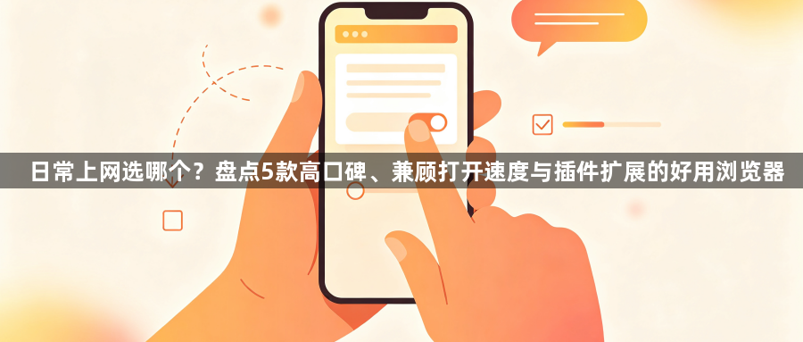 日常上网选哪个?盘点5款高口碑、兼顾打开速度与插件扩展的好用浏览器1