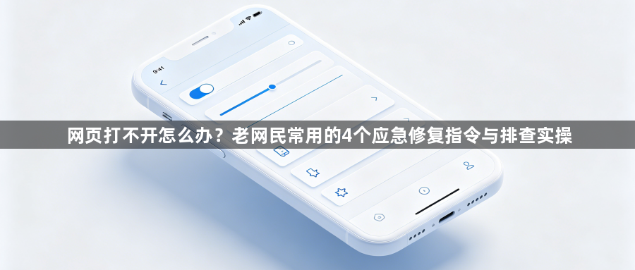 网页打不开怎么办?老网民常用的4个应急修复指令与排查实操1