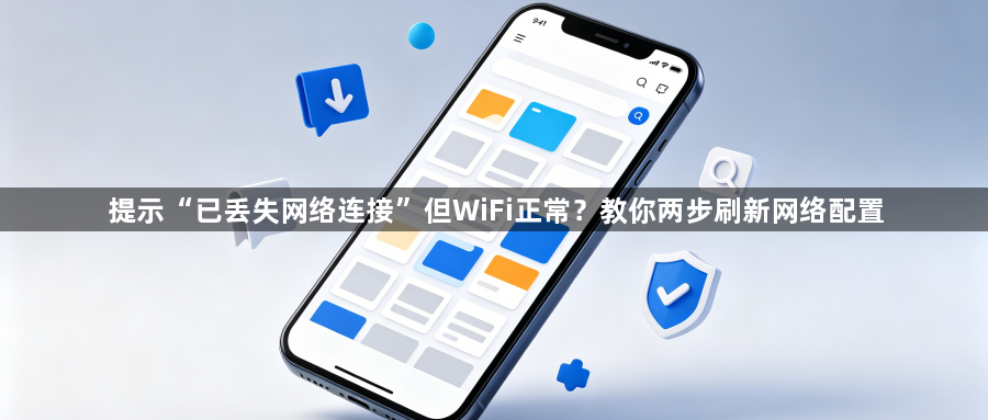 提示“已丢失网络连接”但WiFi正常？教你两步刷新网络配置1