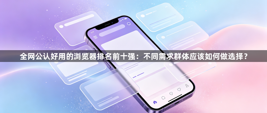 全网公认好用的浏览器排名前十强：不同需求群体应该如何做选择？1