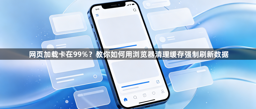 网页加载卡在99%?教你如何用浏览器清理缓存强制刷新数据1