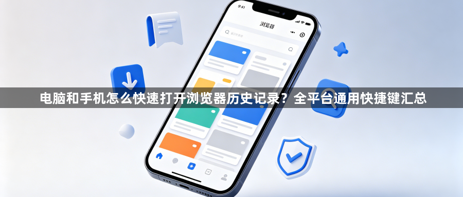 电脑和手机怎么快速打开浏览器历史记录?全平台通用快捷键汇总1