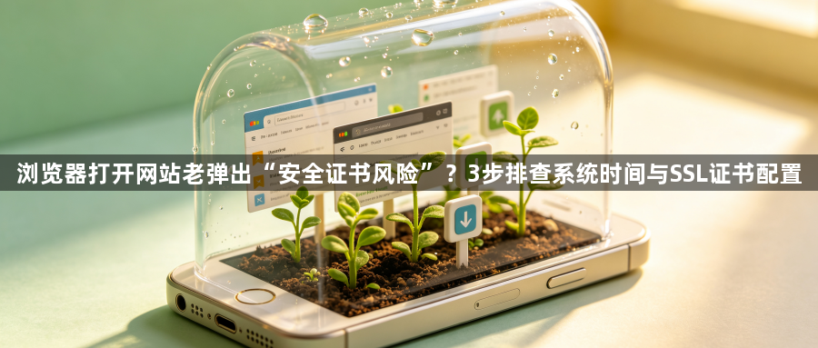 浏览器打开网站老弹出“安全证书风险”？3步排查系统时间与SSL证书配置1