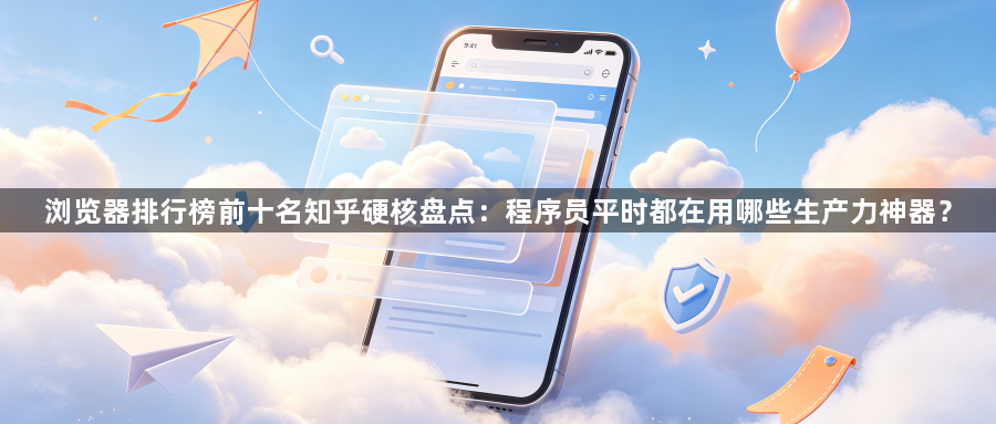 浏览器排行榜前十名知乎硬核盘点:程序员平时都在用哪些生产力神器?1